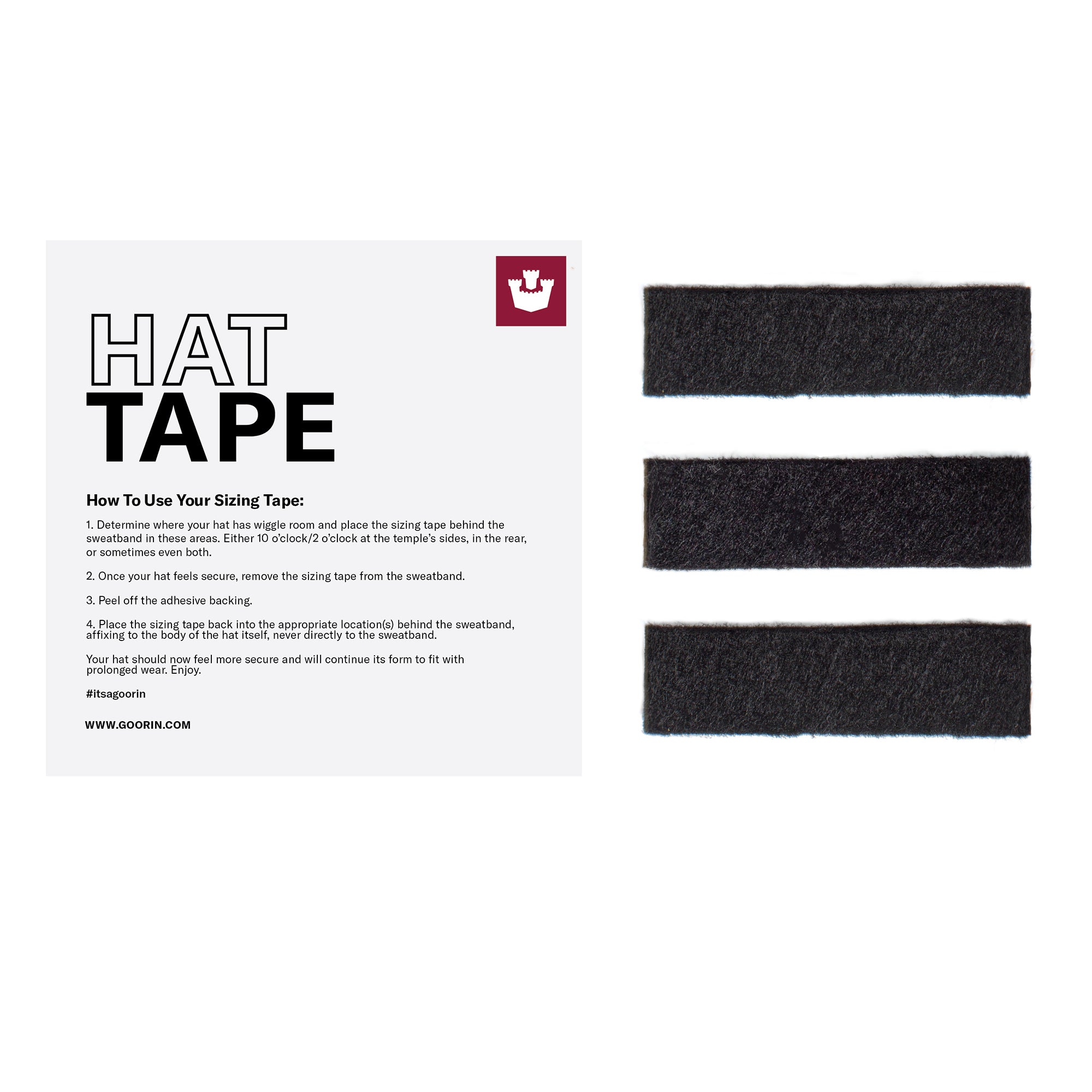 Adhesive Hat Tape for Secure Fit